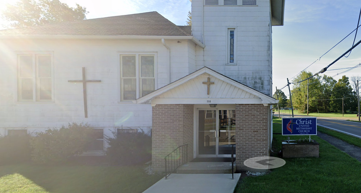 The entrance and church sign at Lakeview Christ United Methodist Church